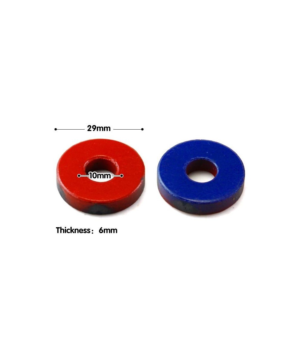 Iman de ferrita tipo dona con Polos N-S (2U) 31x6mm  para experimentos