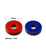 Iman de ferrita tipo dona con Polos N-S (2U) 31x6mm  para experimentos