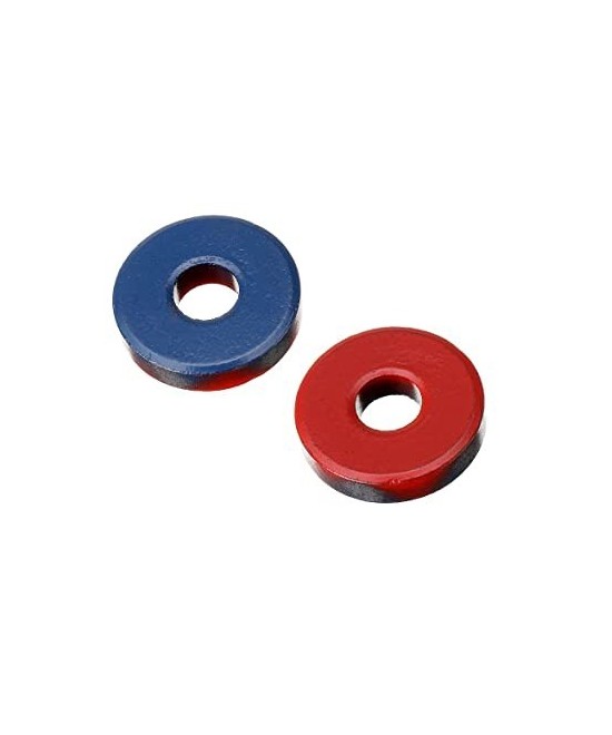 Iman de ferrita tipo dona con Polos N-S (2U) 31x6mm  para experimentos