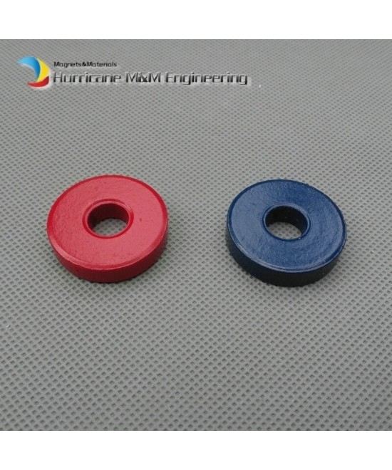 Iman de ferrita tipo dona con Polos N-S (2U) 31x6mm  para experimentos