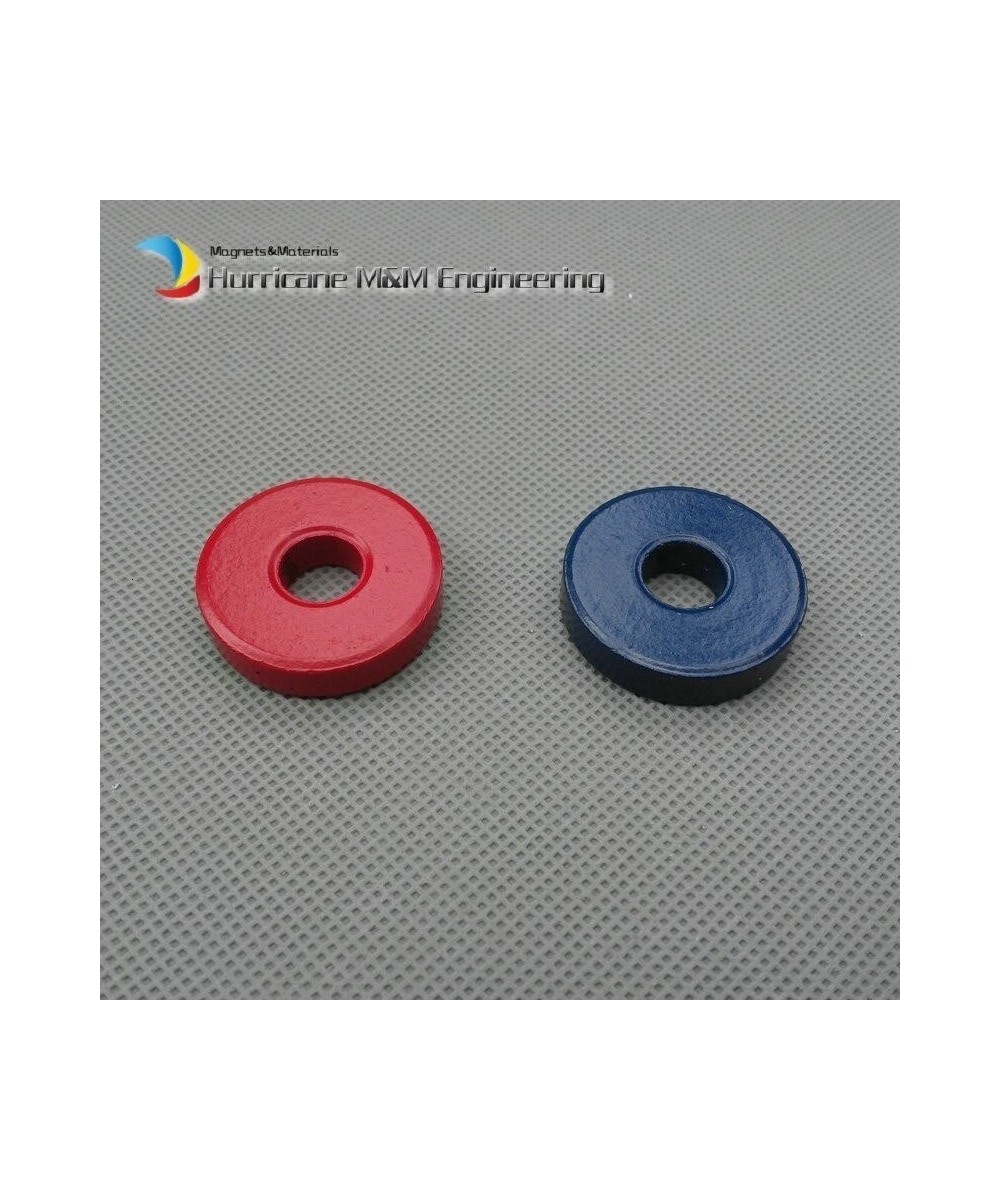 Iman de ferrita tipo dona con Polos N-S (2U) 31x6mm  para experimentos