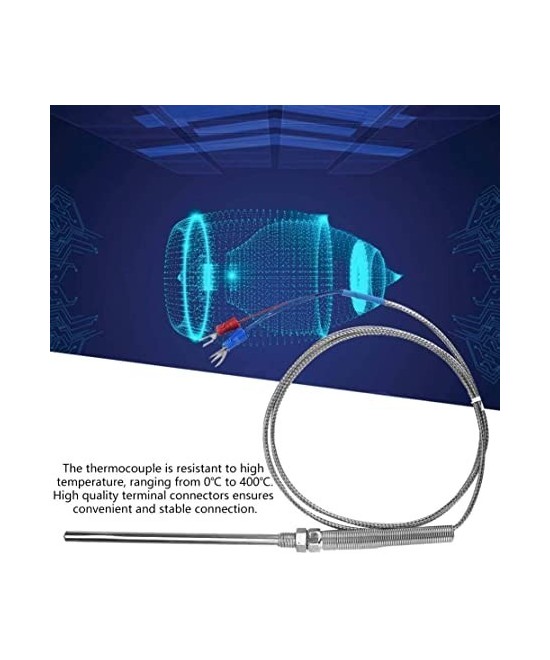 Sonda de temperatura termocupla tipo K WRN-187 2000mm 0-600 grados