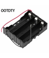 Contenedor de baterías 18650 3 espacios con cable