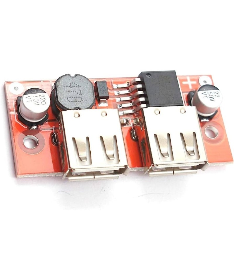 Regulador de Voltaje LM2596 Descendente USB x2 de 6-40V a 5V 3A