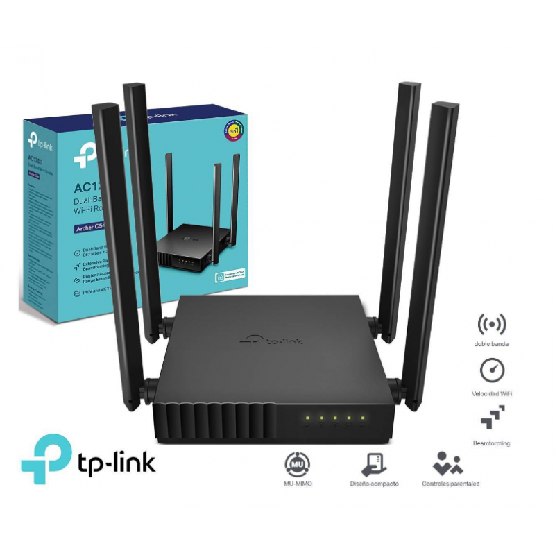 Router Inalambrico AC1200 TP-LINK Archer C50 Dual Band 2.4/5GHz