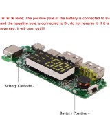 Modulo de Carga para Baterias de Litio 18650 5V 2.4A Input USB-C/Lightning/Micro USB BMS