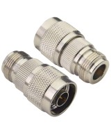 Adaptador RF de coaxial tipo N hembra a macho, con rosca giratoria