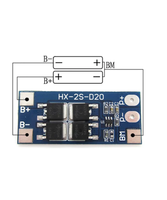 Cargador de batería de litio BMS 2S 7.4V 20A