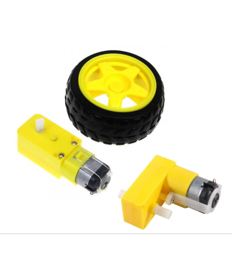 Motorreductor 3-6V y Llanta para Carrito Robot