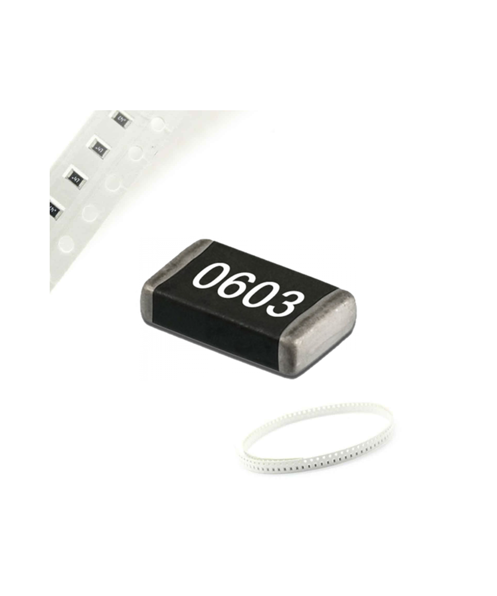 Resistencia SMD 1% 1/8W 0603 0.1OHM - 10MOHM (5 unidades)