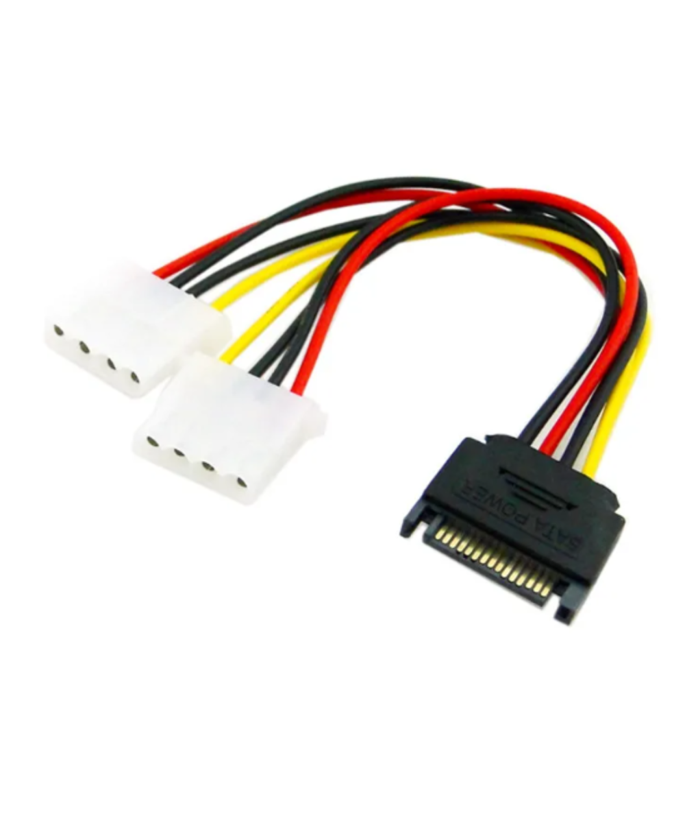 Adaptador de SATA a energia Molex a 4 pines doble