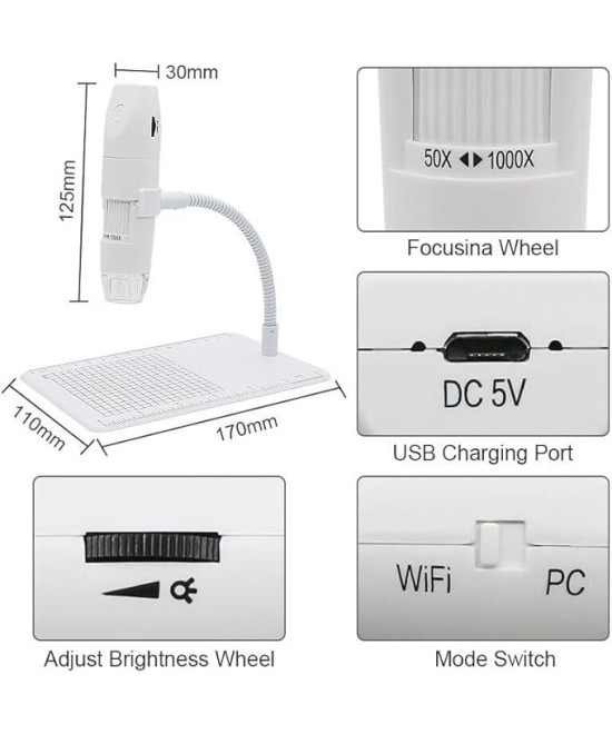 Microscopio inalambrico 1000x