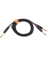 Cable para audio 1/4 (6.35mm) a 1/4 (6.35mm) stereo a mono y mono a mono doble 2M
