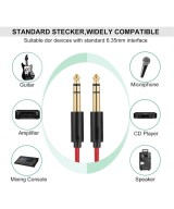 Cable para audio 1/4 (6.35mm) a 1/4 (6.35mm) stereo / mono macho a macho 2M