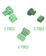Terminal Para PCB tipo bloque de 2-3-4 Pines 3.81MM (5 Unidades)