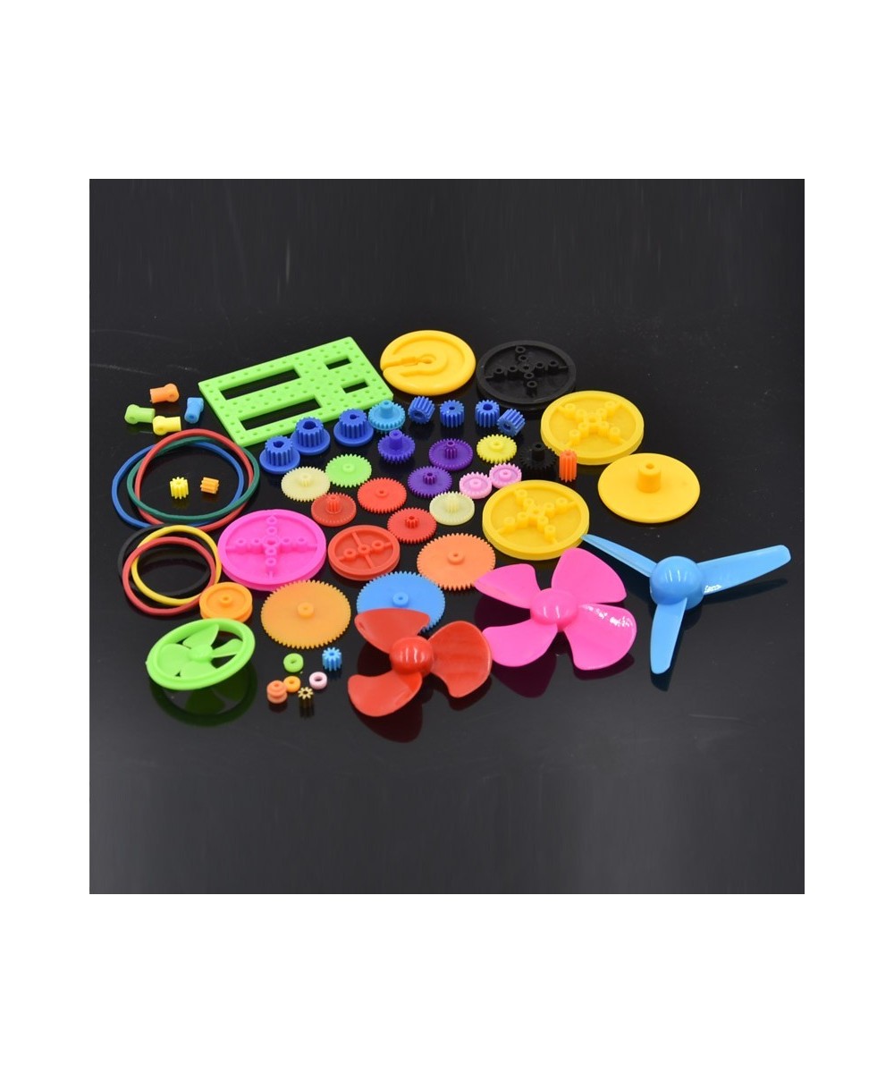 Set de Engranajes, poleas, correas 55 piezas plasticas