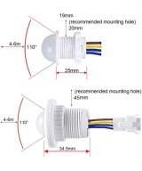 Sensor de movimiento infrarrojo PIR