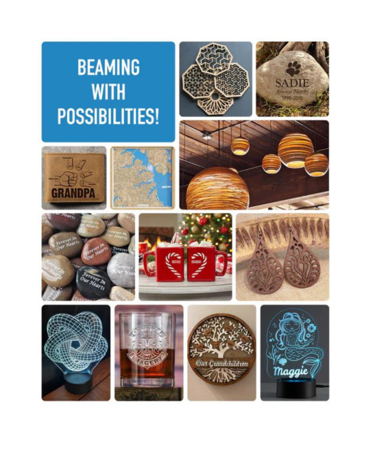 Grabadora laser k40 + con eje rotativo.