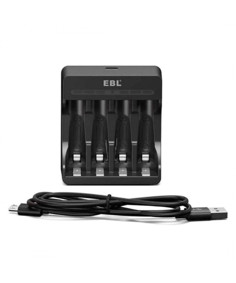 CARGADOR DE BATERÍAS DE LITIO EBL PARA BATERIAS AA / AAA DE 1.5V