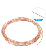 Alambre de cobre 18Ga 1.2mm sin recubrimiento (1Metro)