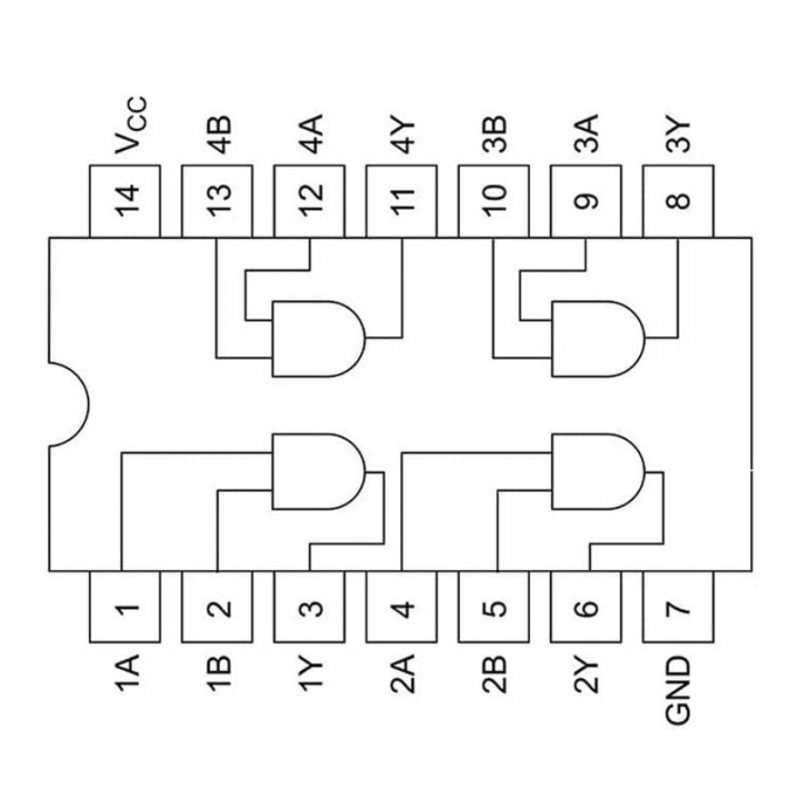 Compuerta Logica And Sn74ls08n