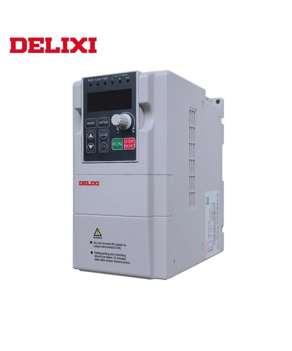 Variador de Motor monofasico a trifasico VFD 220V DELIXI 0.4KW-7.5KW de 0.5-10hp