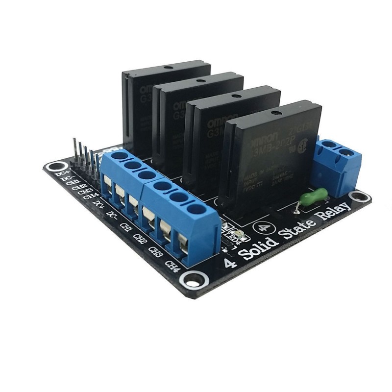 Relé de estado sólido 5V de 4 canales placa SSR Raspberry Pi Arduino Pic