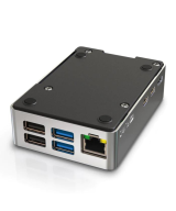 Contenedor para Raspberry pi 5 plateado metalico