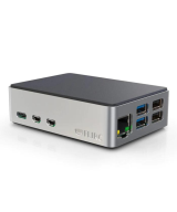 Contenedor para Raspberry pi 5 plateado metalico