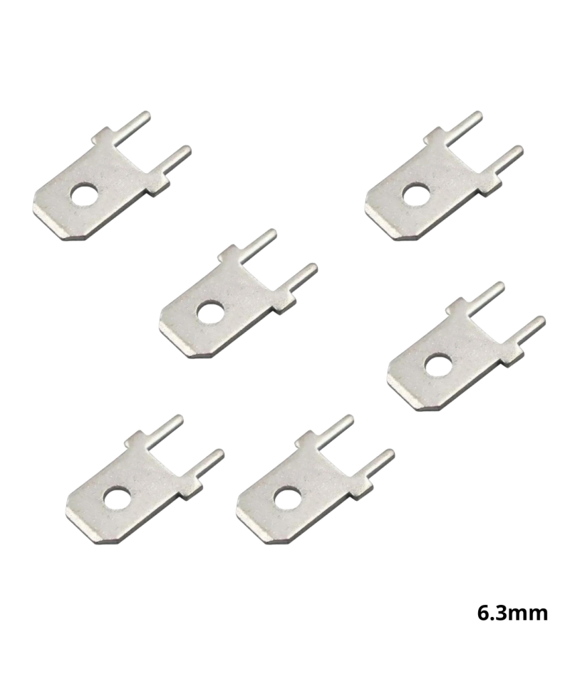 terminales metalicas para pcb 4.8MM y 6.3MM 10 unidades