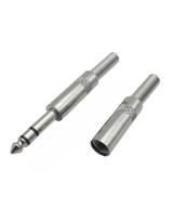 Conector stereo 1/4" (6.35mm) con Resorte Hembra - Macho