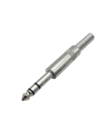 Conector stereo 1/4" (6.35mm) con Resorte Hembra - Macho