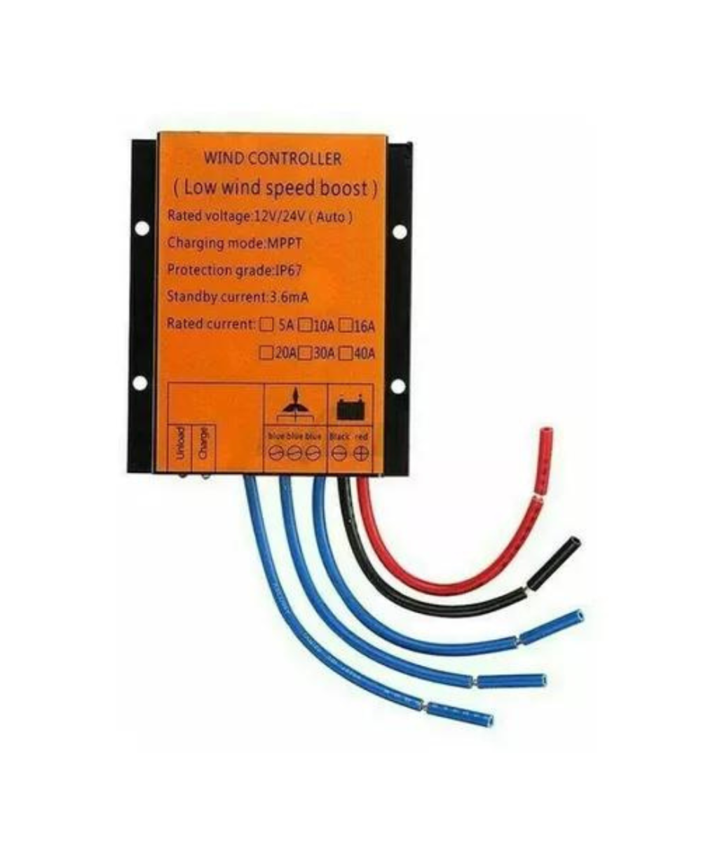 Controlador de energia MPPT para turbina de viento 600W 12V/24V 40A/20A