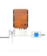 Controlador de energia MPPT para turbina de viento 600W 12V/24V 40A/20A
