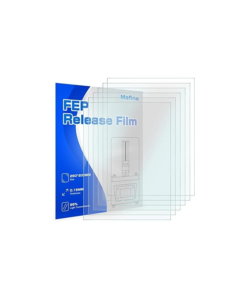 Hojas Laminadas con Pelicula FEP/NFEP para Impresora 3D de Resina ANYCUBIC M5 210 x 300mm