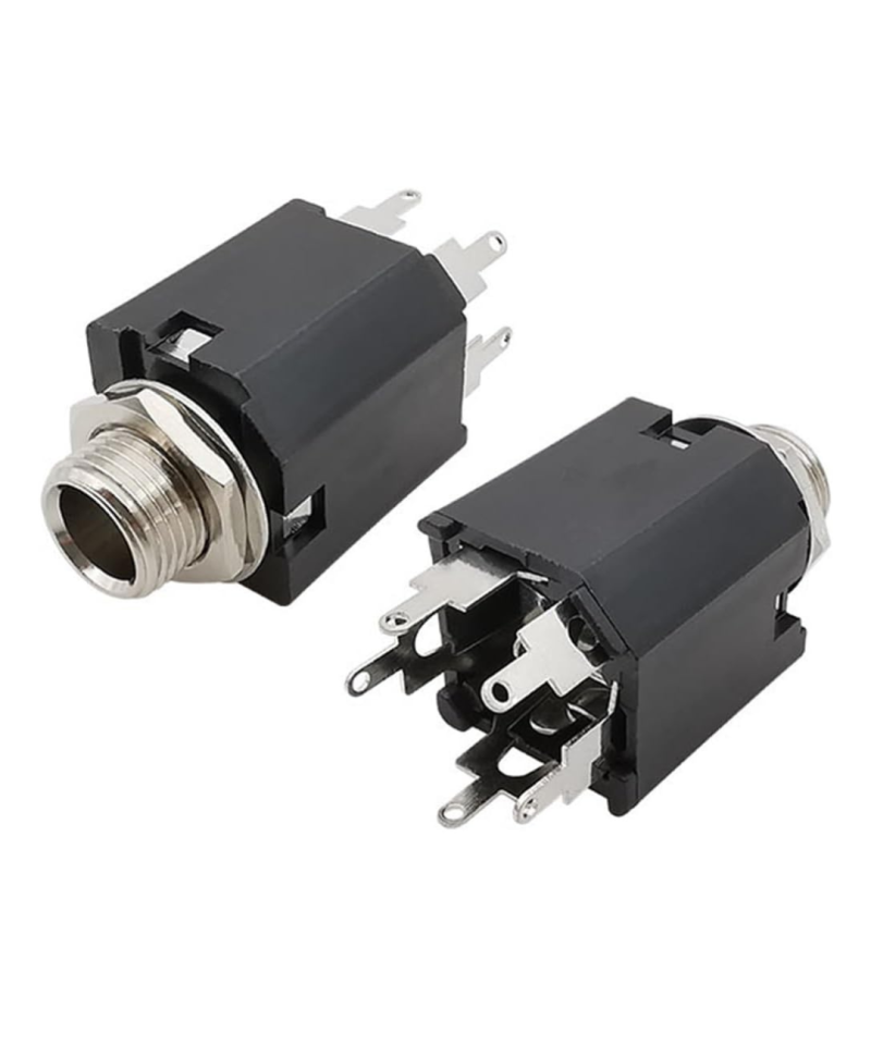 Conector hembra 5 pines para audio 6.35mm 1/4 Mono/Stereo