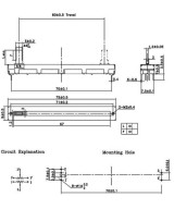 Potenciometro deslizante recto de doble canal 10K 75mm