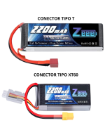 Bateria Tipo Lipo recargable Zeee 7.4V 2S 2200 MAH 50C