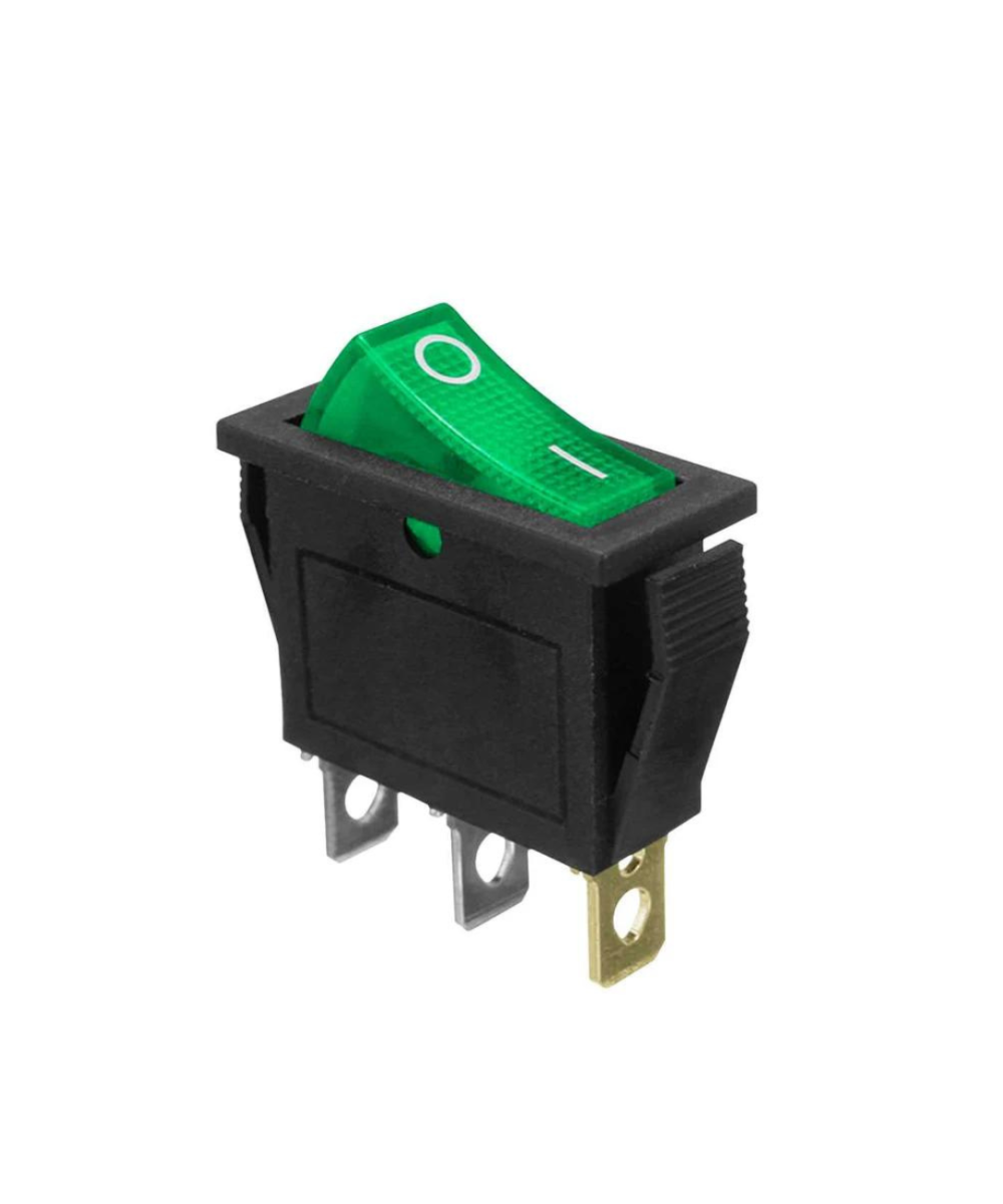 Interruptor de 3 pines 2 posiciones con luz KCD3