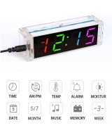 Experimento de electronica reloj digital DIY a color