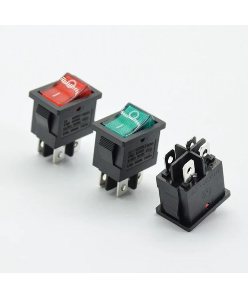Interruptor de corriente 250V 6A KCD1-104 con luz