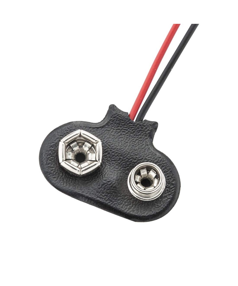 Terminal para bateria de 9V con pinza cocodrilo