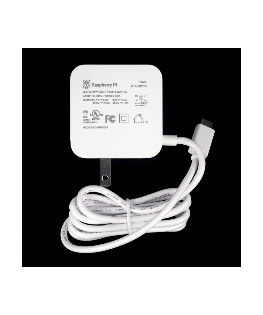 Fuente Para Raspberry PI5 USB-C 5.1V 5A 27W Original