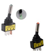 Interruptor de palanca 2 posiciones ASW-15D 3P 12V 20A con luz verde