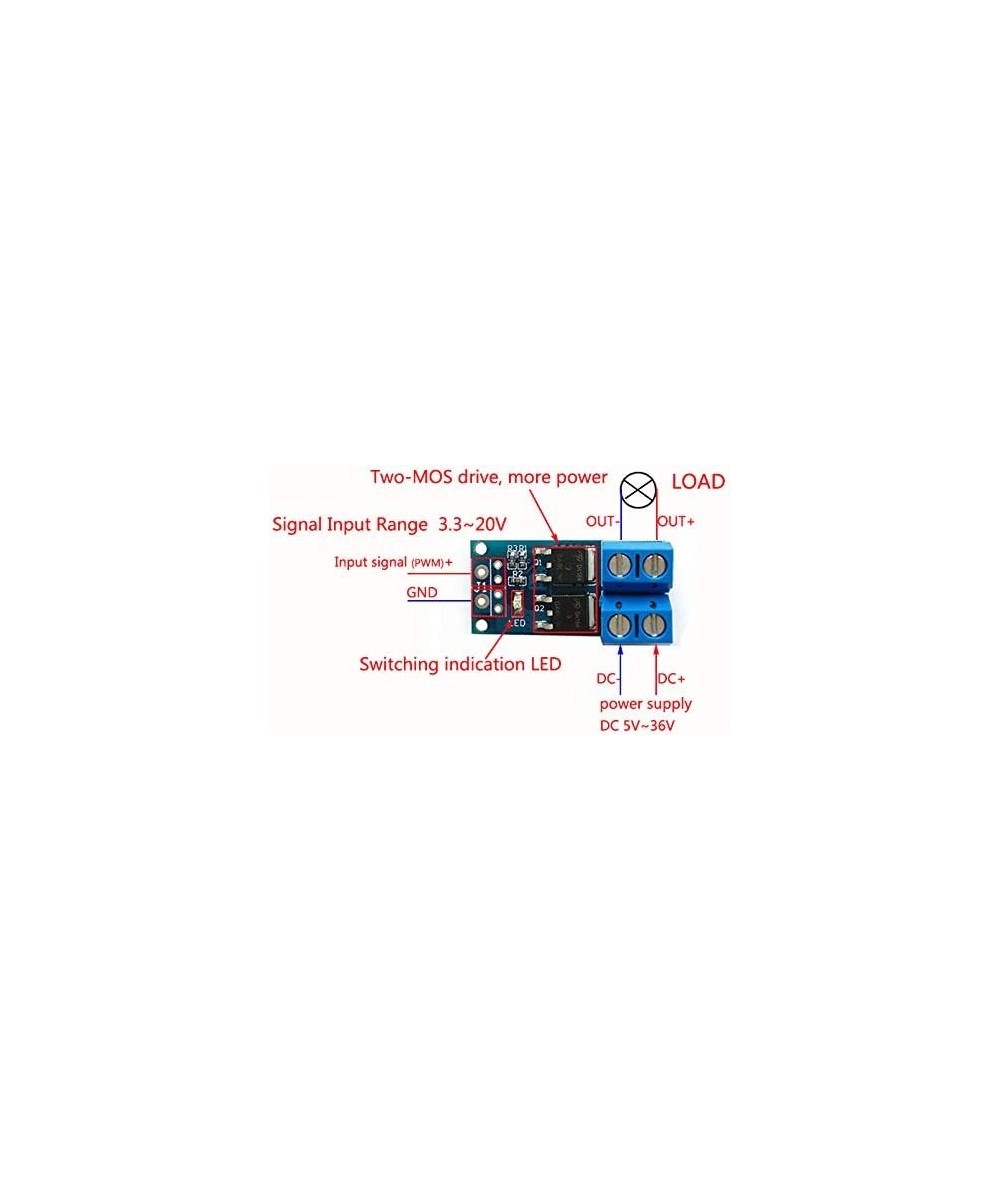 Modulo de control PWM para motor 400W 15A 5V-36V