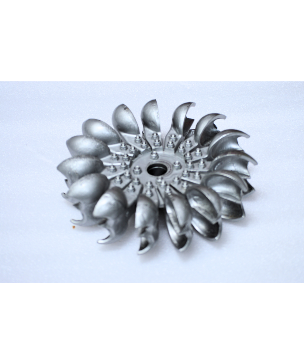 Turbina de agua pelton 8’’ diámetro 15 aspas