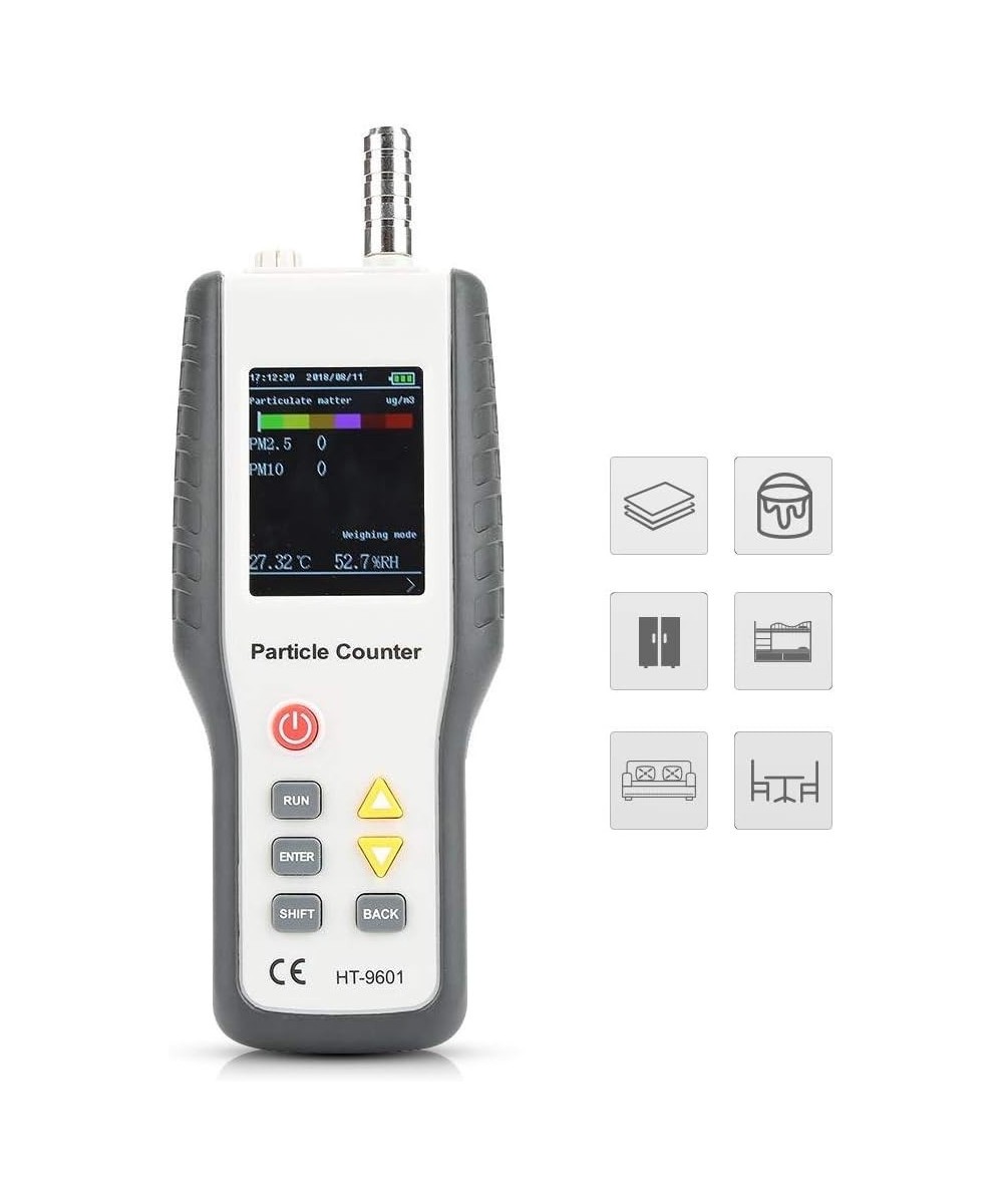 Medidor de calidad de aire (contador de particulas) recargable HTI HT-9600