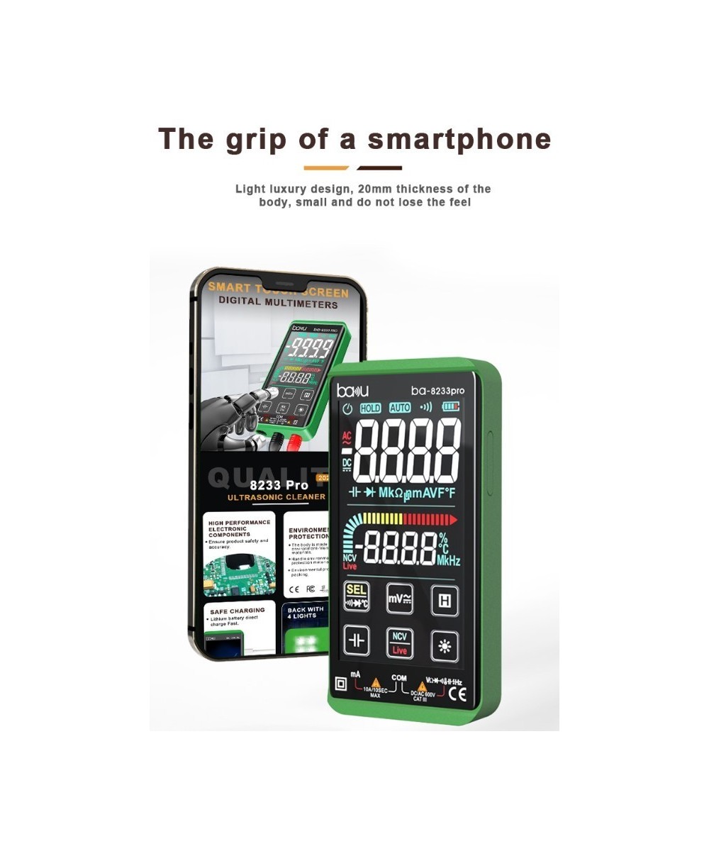 Multimetro digital recargable tactil BAKU BA-8233 PRO