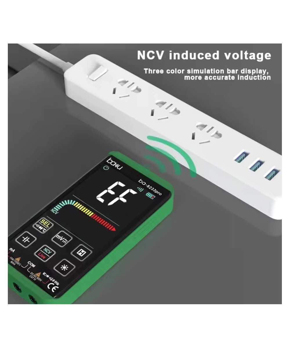 Multimetro digital recargable tactil BAKU BA-8233 PRO