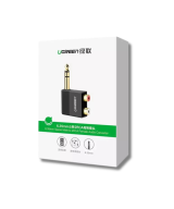 Convertidor de Audio de 6.35mm Estéreo Macho a 2RCA Hembra UGREEN